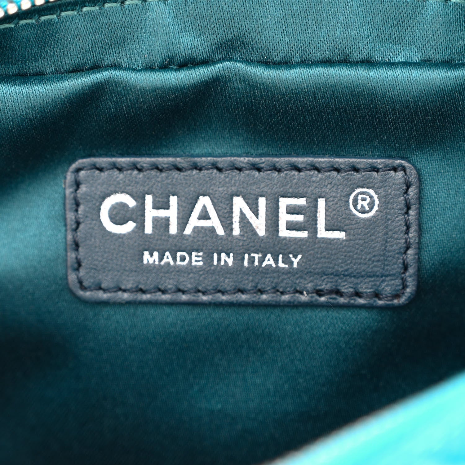 Chanel Patent Brilliant Mini Flap WOC Bag Blue 8 of 13