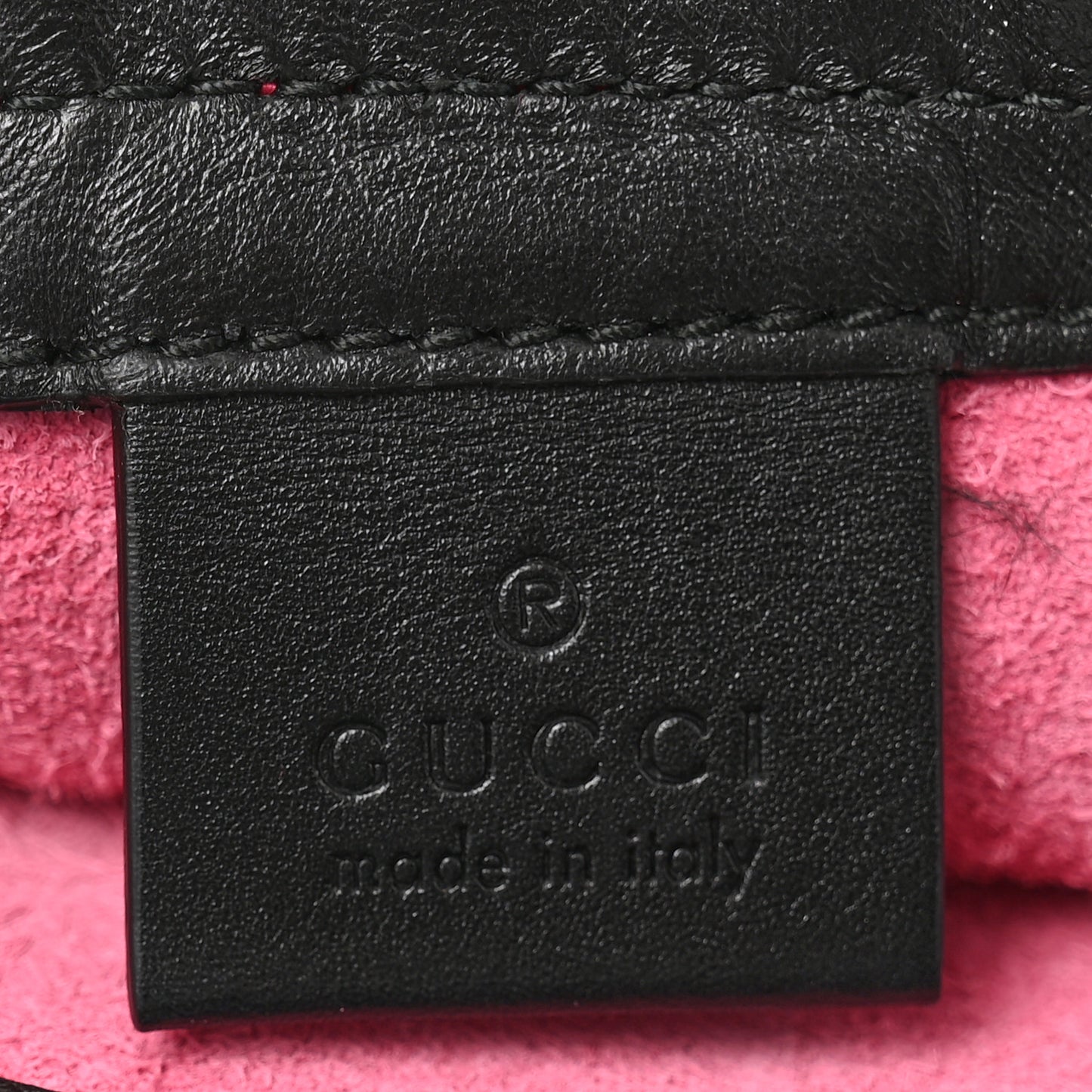Grained Calfskin Logo Drawstring Backpack Box Pink Green Black
