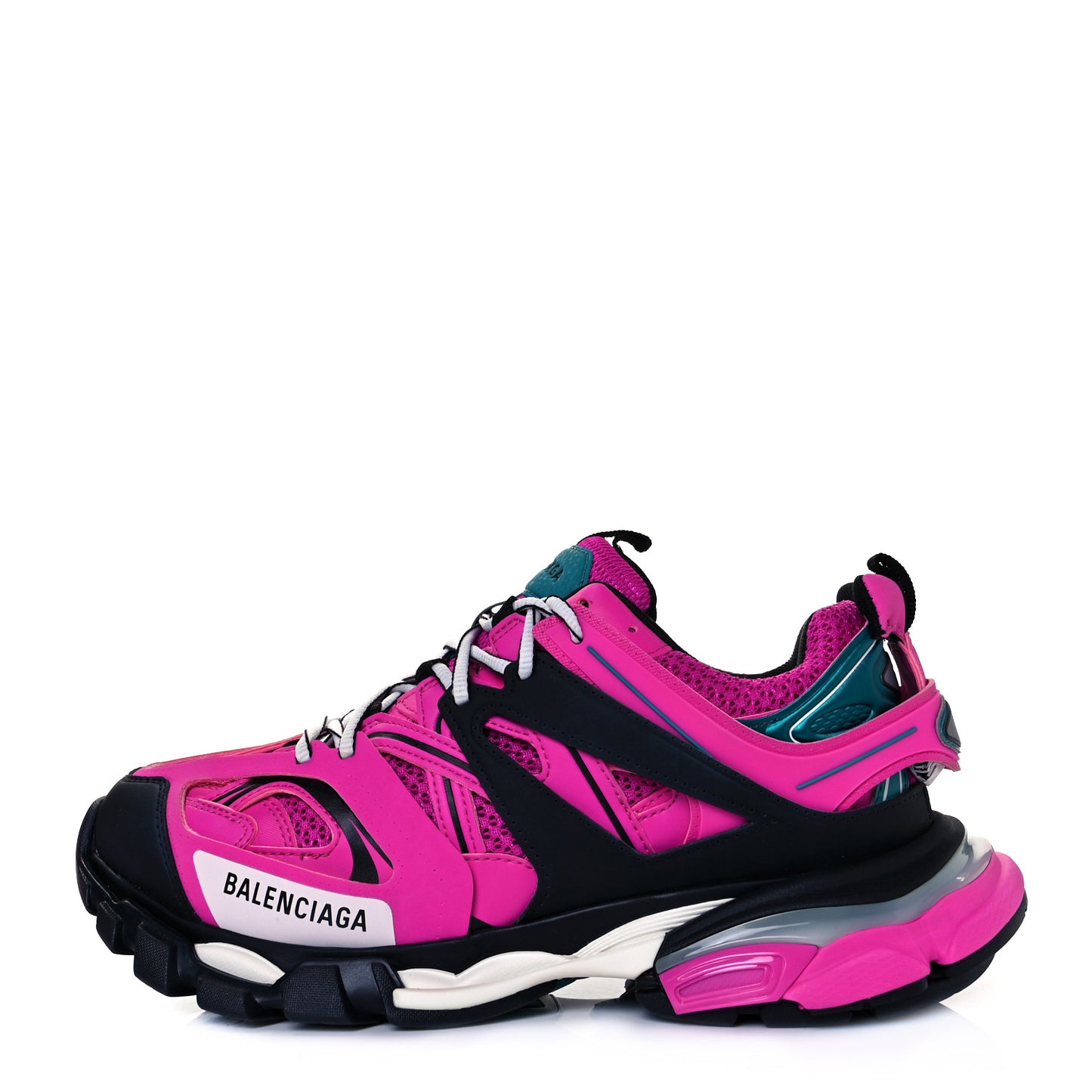 Mesh Fabric Womens Track Sneakers 41 Pink Black
