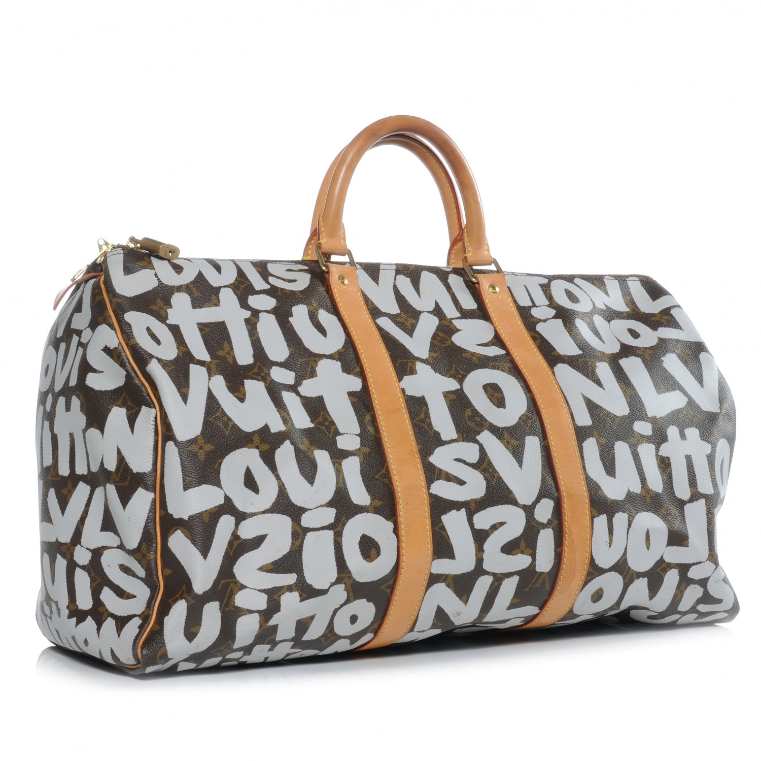 Louis Vuitton Graffiti Keepall 50 Silver 4 of 7