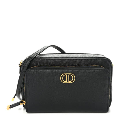 Christian Dior Grained Calfskin Caro Double Pouch Black 1 of 11