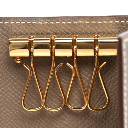 Hermes Epsom Bearn Multicles 4 Key Holder Etoupe 7 of 8