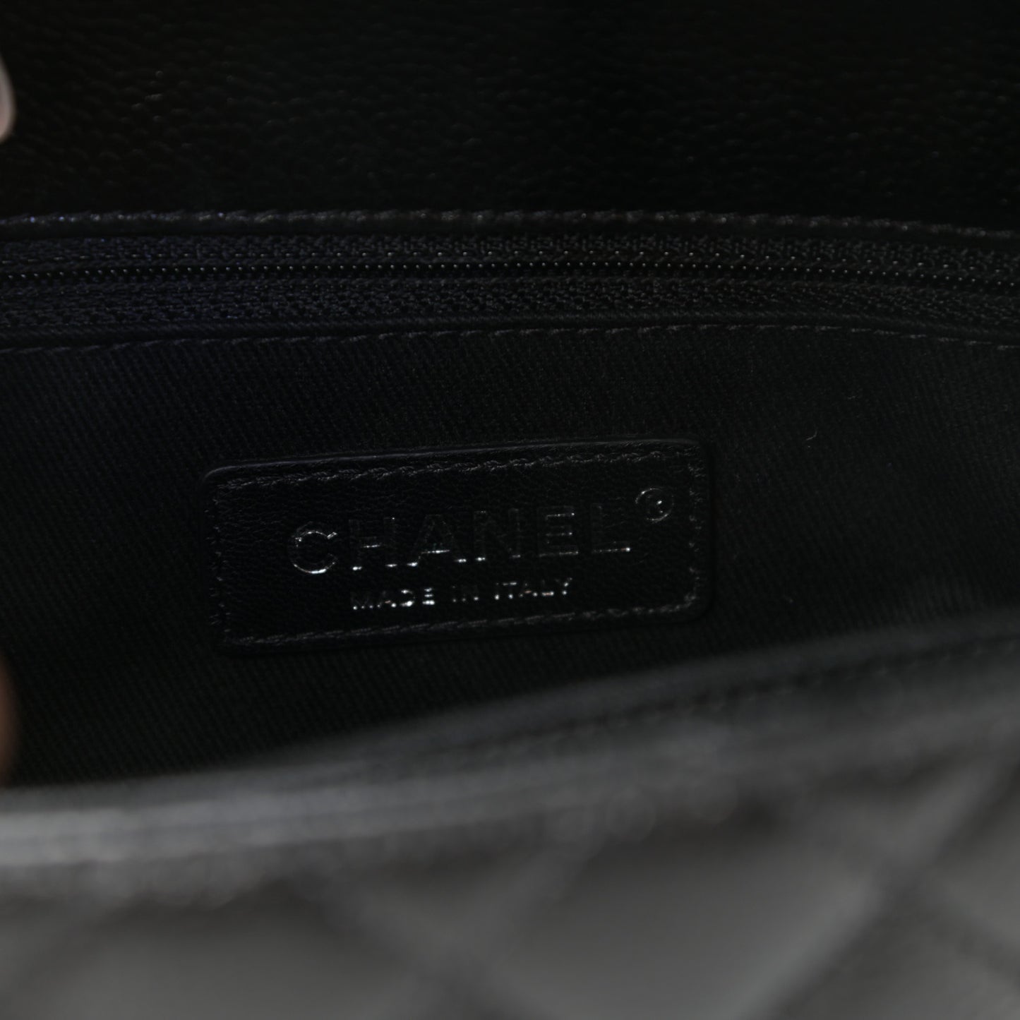 Caviar Quilted Mini Coco Handle Flap So Black