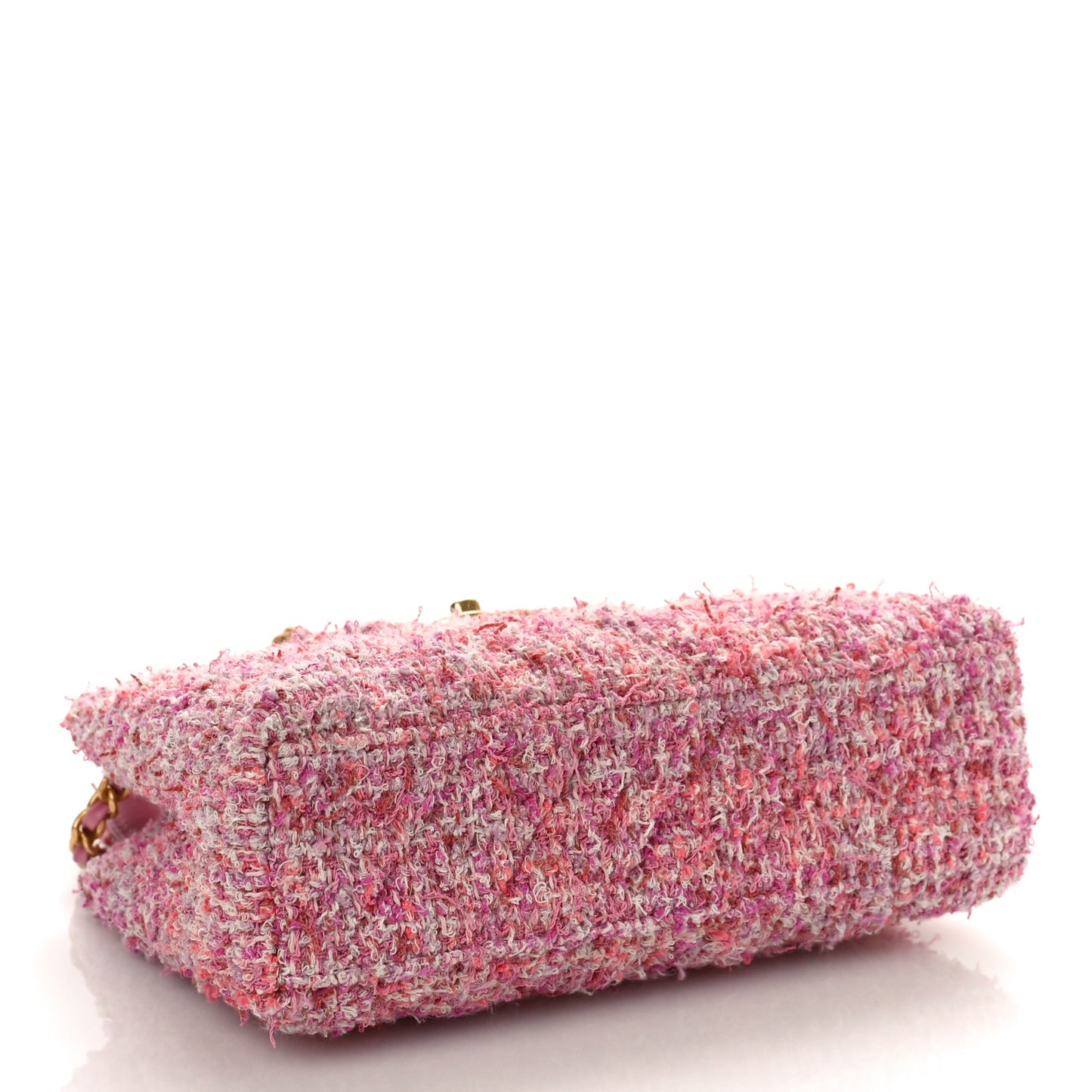 Tweed Quilted Nano Kelly Shopper Pink