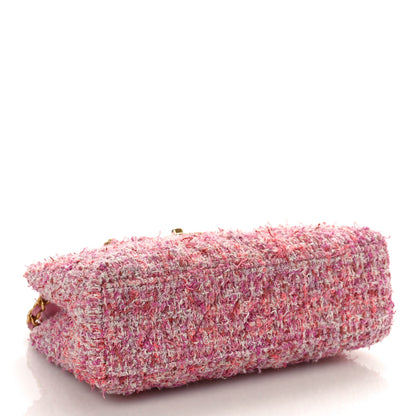 Chanel Tweed Quilted Nano Kelly Shopper Pink 4 of 9