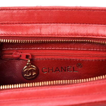 Chanel Lambskin Quilted Small Shoulder Bag Red 6 of 9