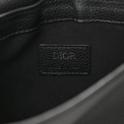 Christian Dior Grained Calfskin Saddle Messenger Bag Black 6 of 14