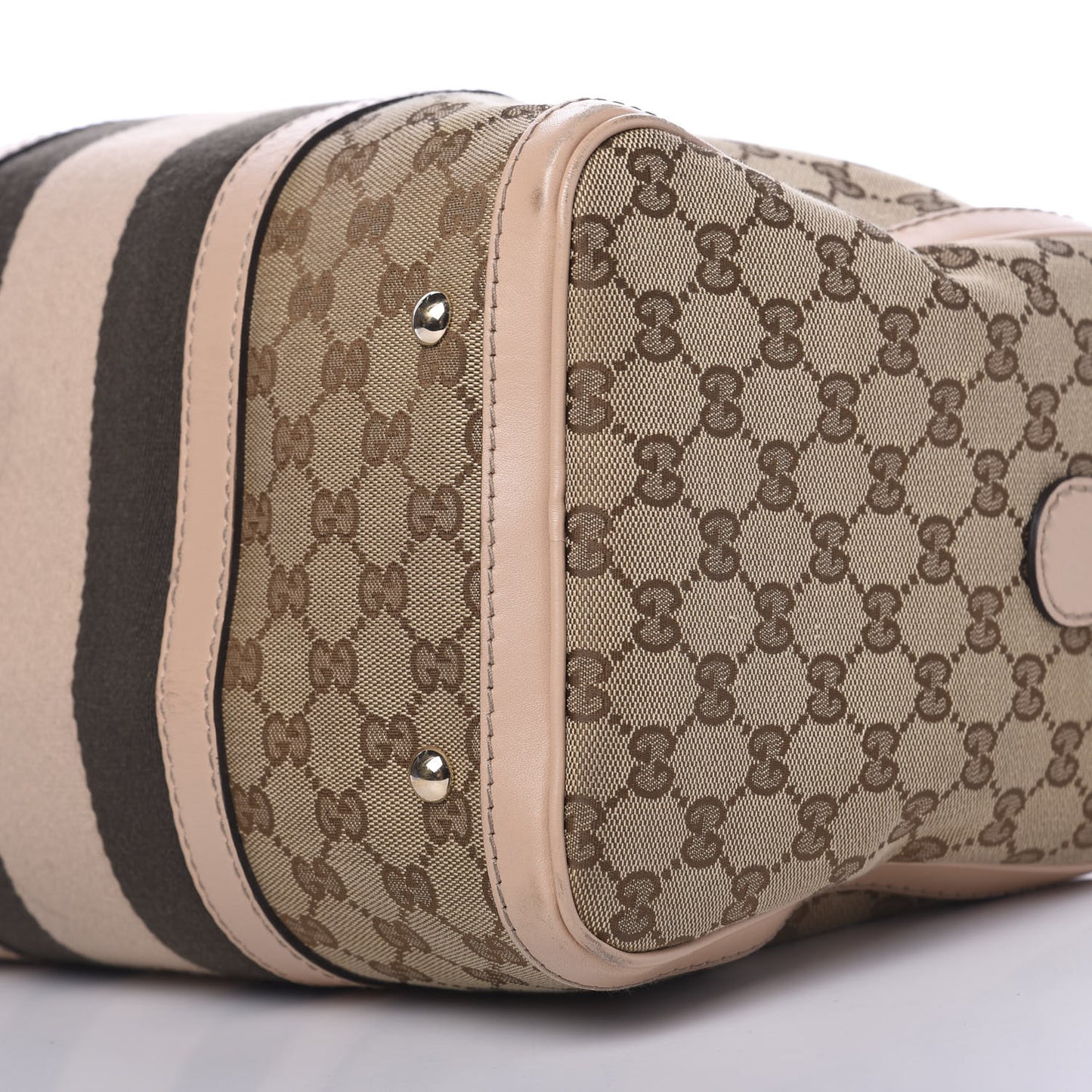 Monogram Vintage Web Medium Boston Light Pink