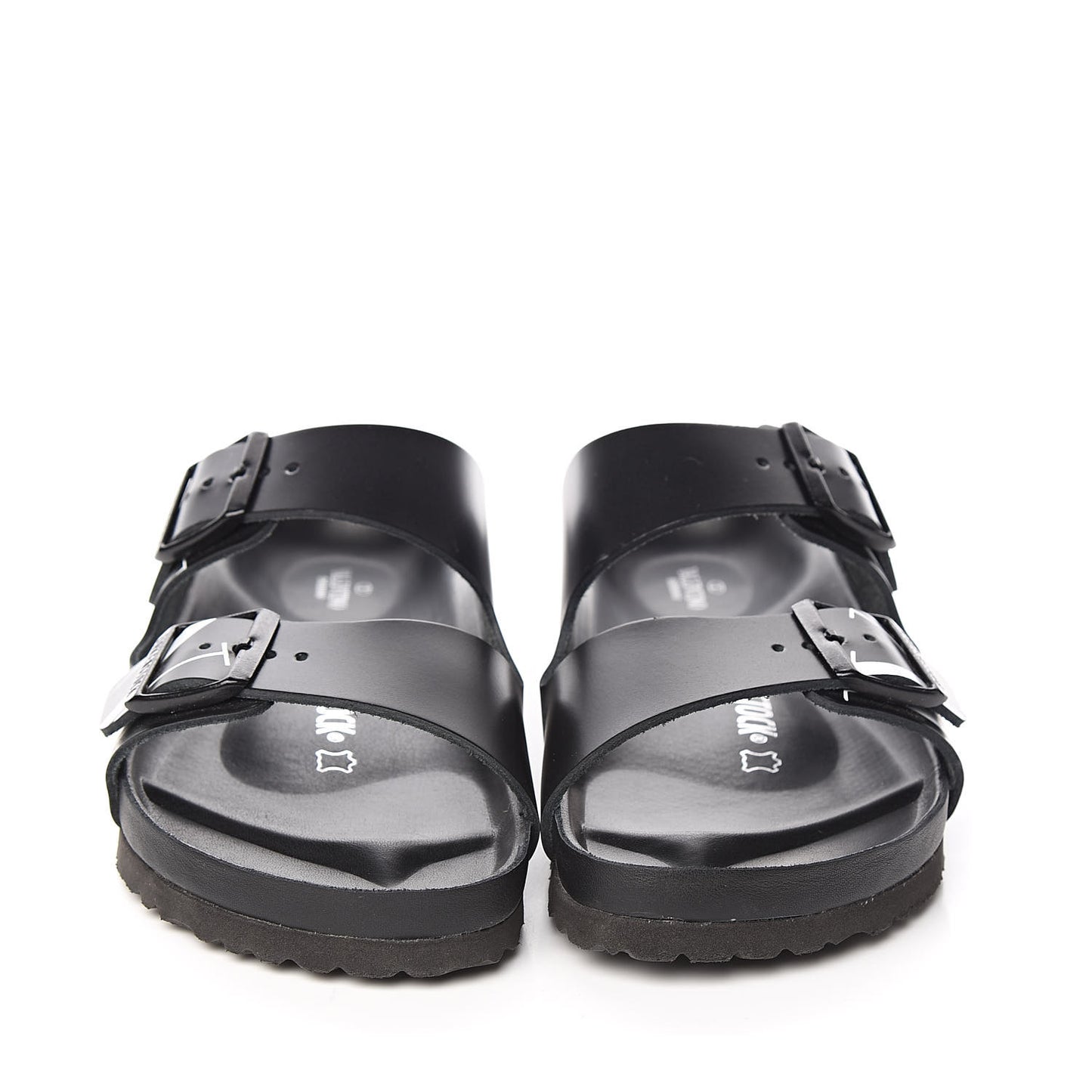 Calfskin VLTN Birkenstock Slide Sandals 41 Black