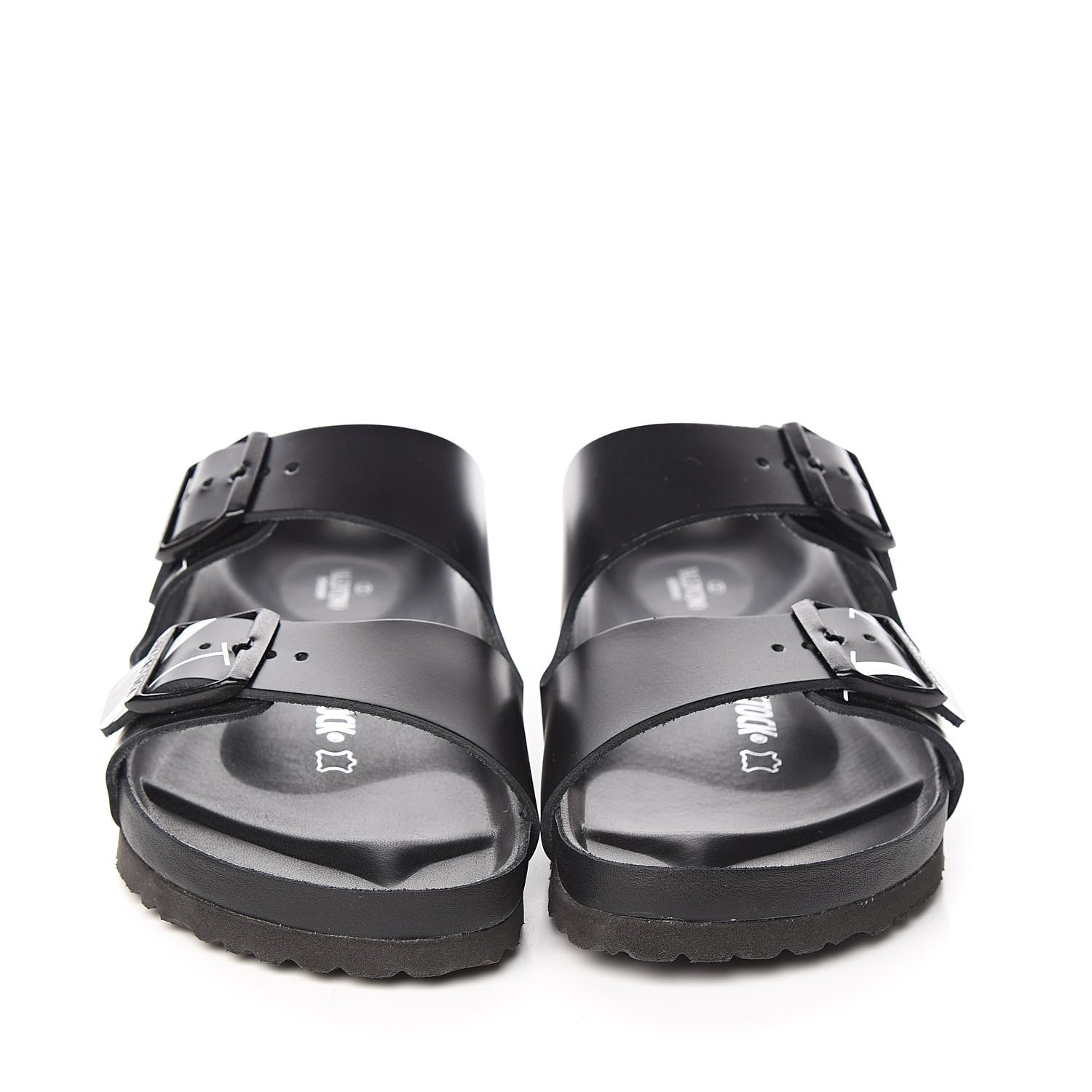 Valentino Garavani Calfskin VLTN Birkenstock Slide Sandals 41 Black 2 of 9