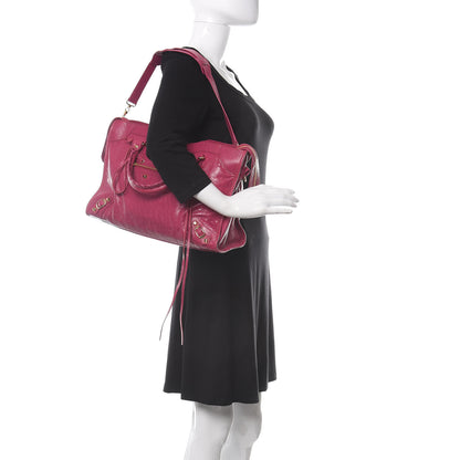 Balenciaga Agneau Classic Gold Hardware City Rose Dahlia 2 of 11