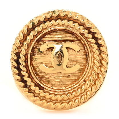 Chanel Metal CC Rope Ring 54 Gold 1 of 4