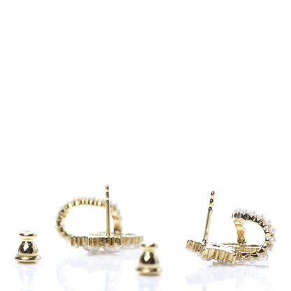 Christian Dior Crystal Clair D Lune Wrap Around Earrings Gold 3 of 5