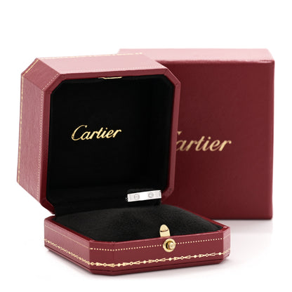 Cartier 18K White Gold Diamond 4mm LOVE Wedding Band Ring 48 4.5 5 of 5