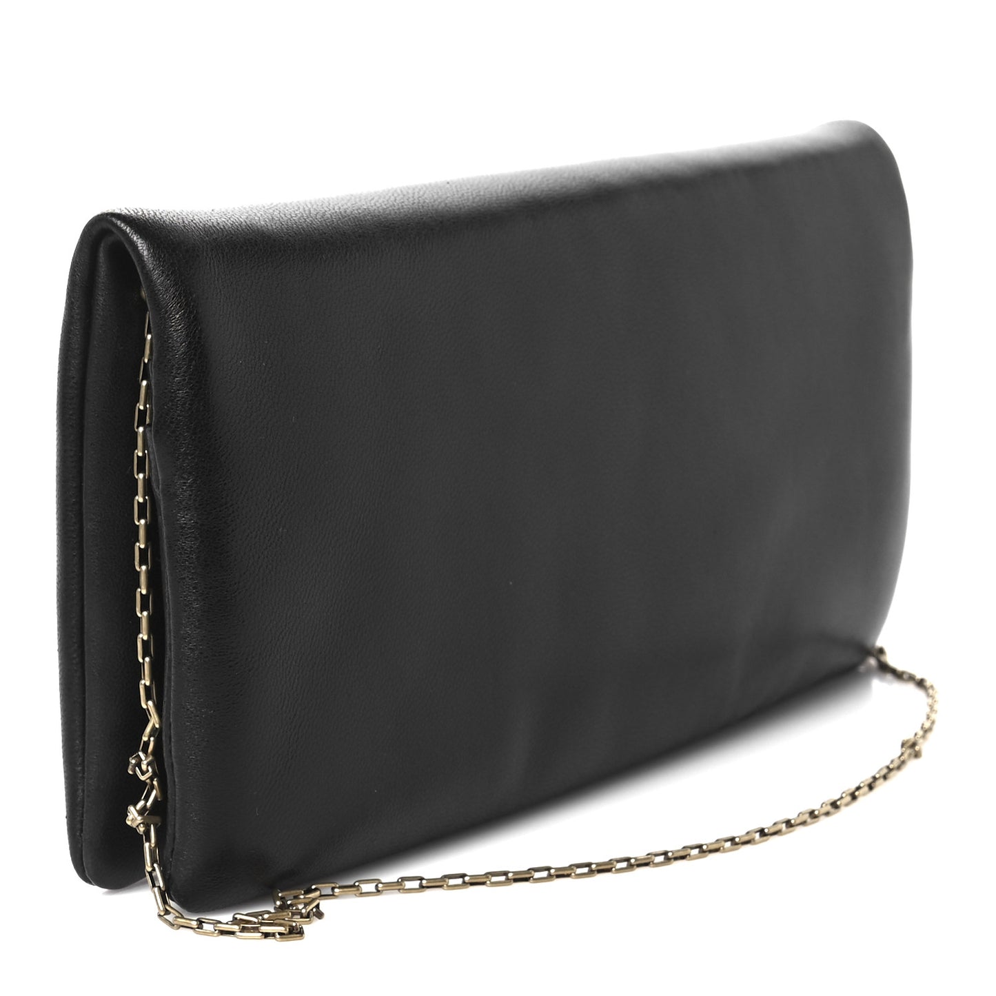 Padded Lambskin Mini Calypso Wallet On Chain WOC Black