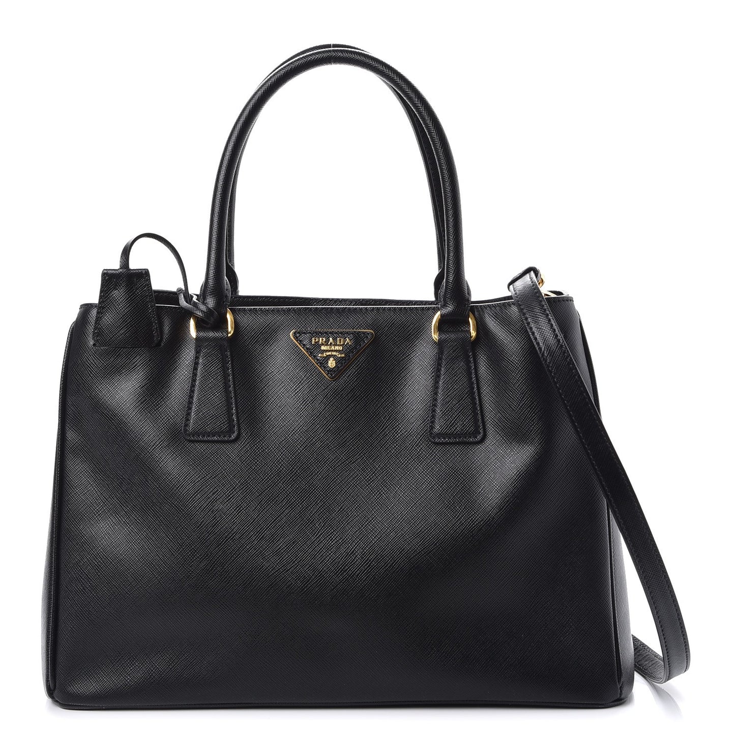 Saffiano Lux Medium Tote Nero Black