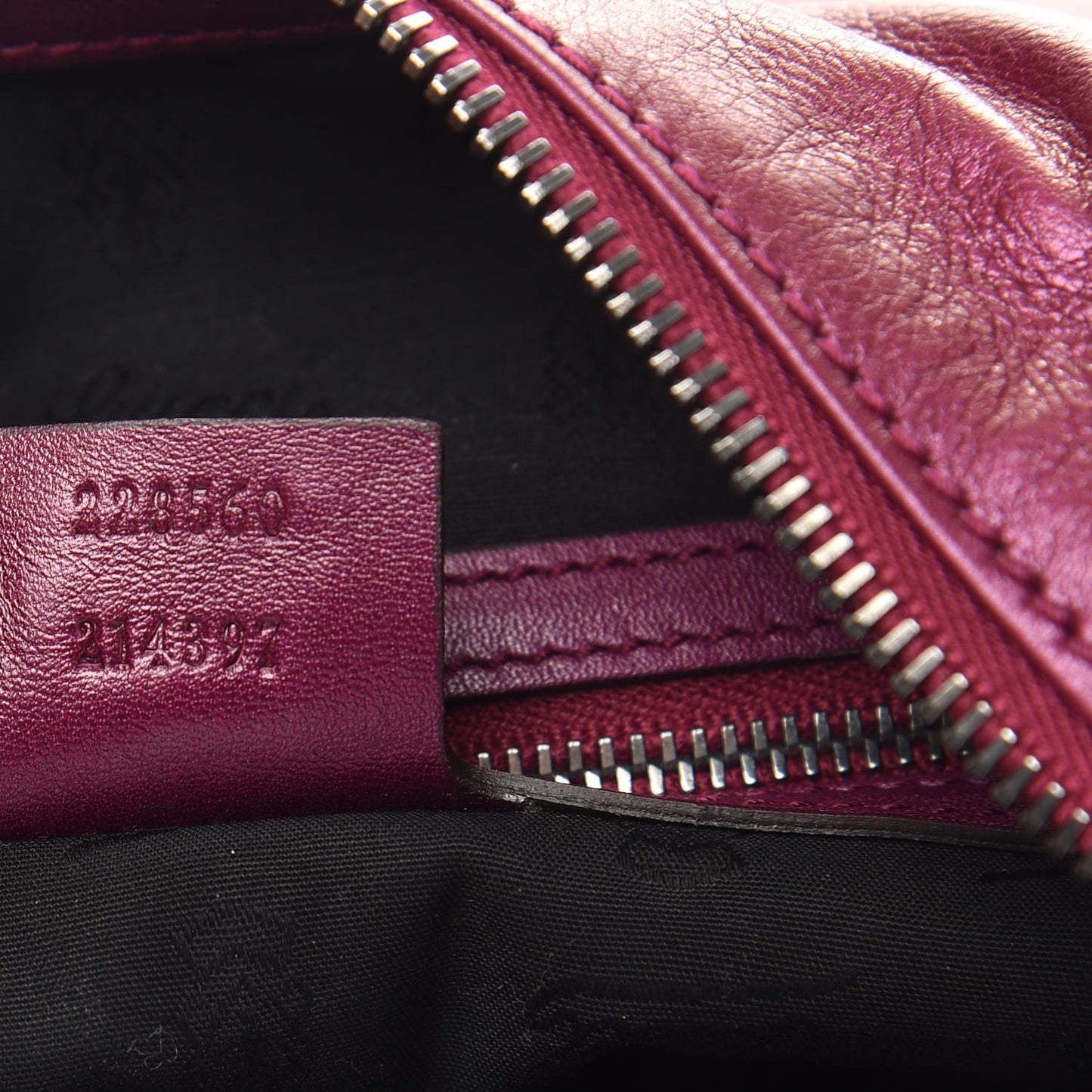 Metallic Calfskin Medium Galaxy Hobo Purple