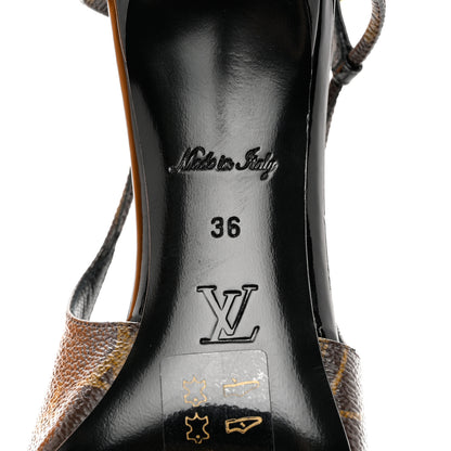 Louis Vuitton Monogram Cherie Slingback Pumps 36 8 of 9