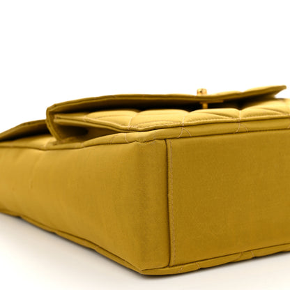 Chanel Nylon Quilted Double Pocket Shoulder Bag Dark Yellow 10 of 12