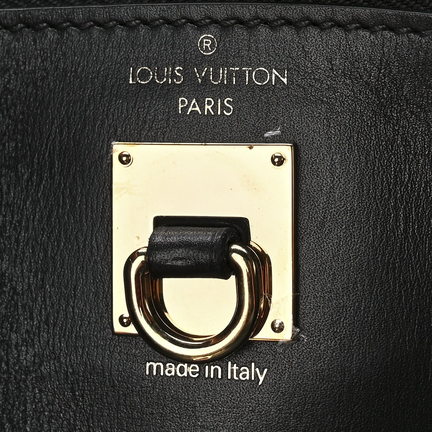 Calfskin Studded City Steamer PM Black