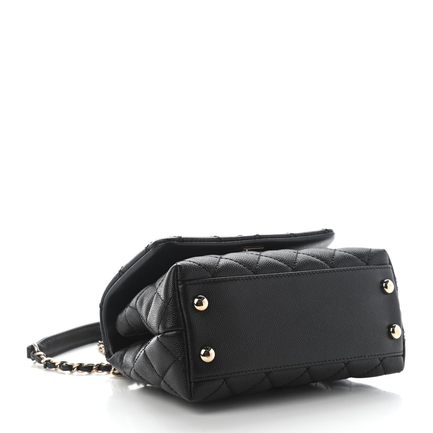 Caviar Quilted Extra Mini Coco Handle Flap Black