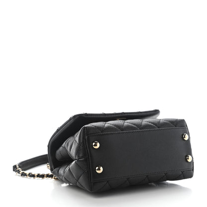 Chanel Caviar Quilted Extra Mini Coco Handle Flap Black 4 of 9