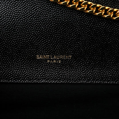 Saint Laurent Grain De Poudre Textured Mixed Matelasse Triquilt Small Monogram Satchel Black 6 of 10