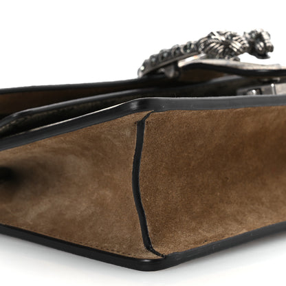 Gucci GG Supreme Monogram Suede Crystal Small Dionysus Shoulder Bag Beige Ebony Taupe 10 of 13