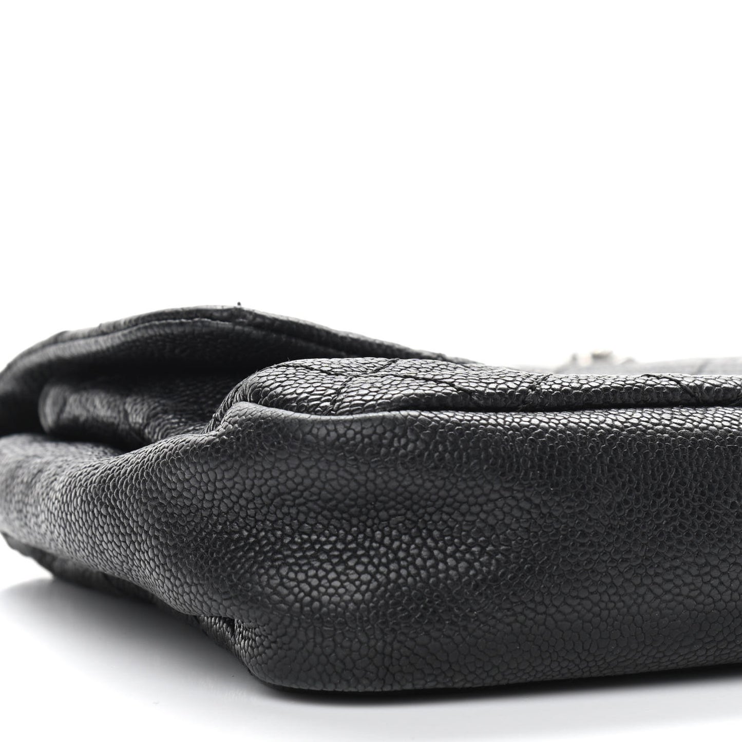 Caviar Quilted Medium Simply CC Flap Black