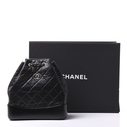 Chanel Aged Calfskin Quilted Small Gabrielle Backpack Black 10 of 10