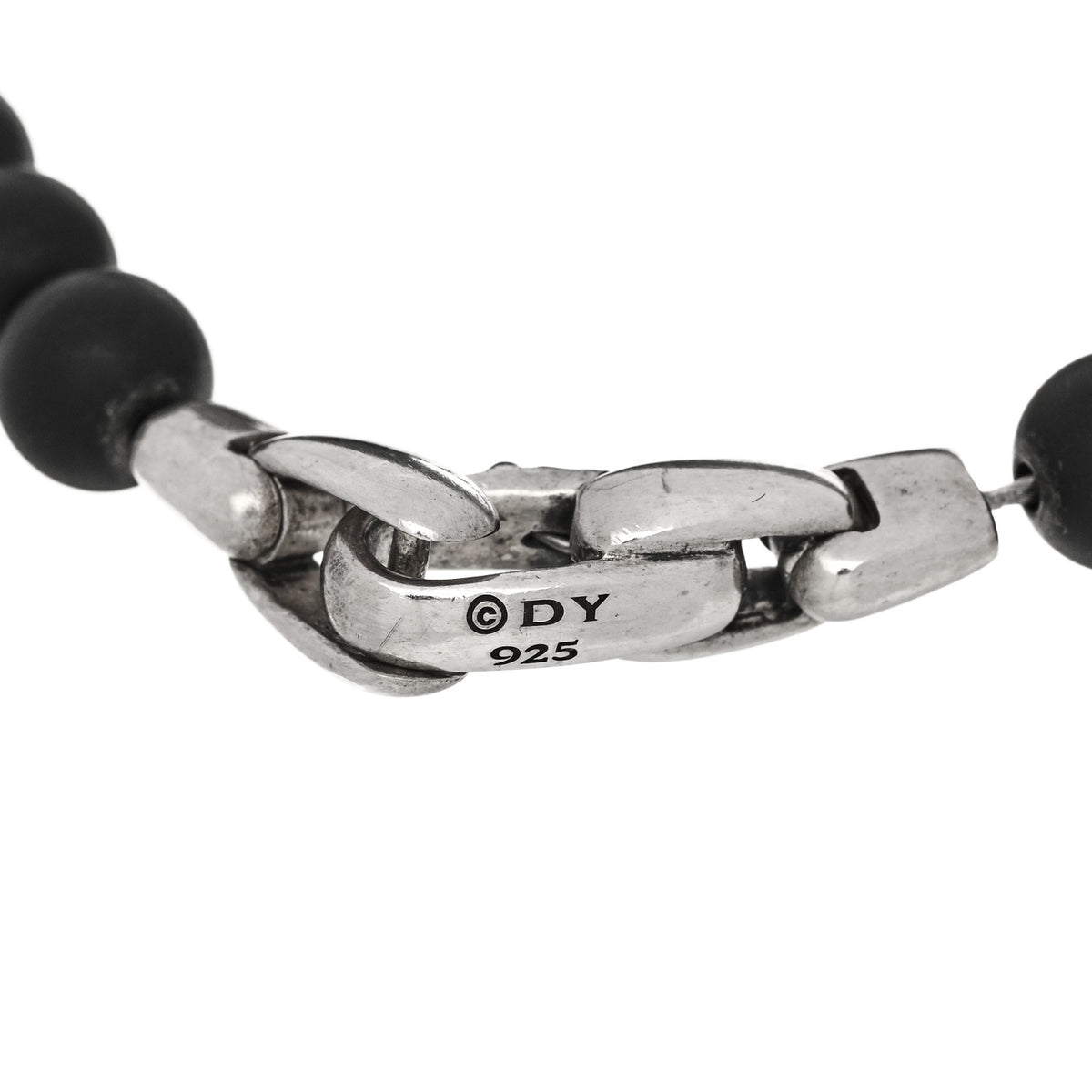 Sterling Silver Black Onyx Blue Sapphire 6mm Spiritual Beads Evil Eye Bracelet