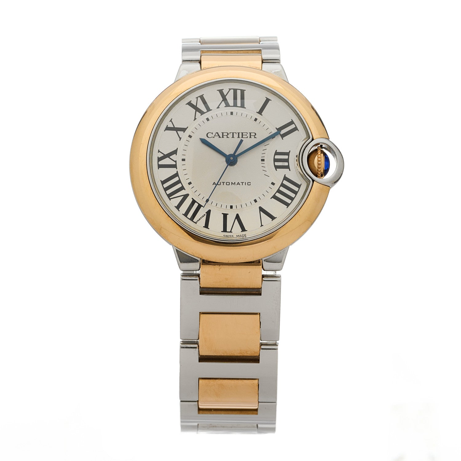 Cartier Stainless Steel 18K Yellow Gold 36mm Ballon Bleu De Cartier Automatic Watch 1 of 4
