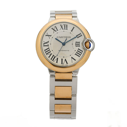 Cartier Stainless Steel 18K Yellow Gold 36mm Ballon Bleu De Cartier Automatic Watch 1 of 4
