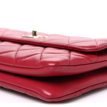 Chanel Lambskin Quilted Medium Trendy CC Flap Dark Pink 9 of 10