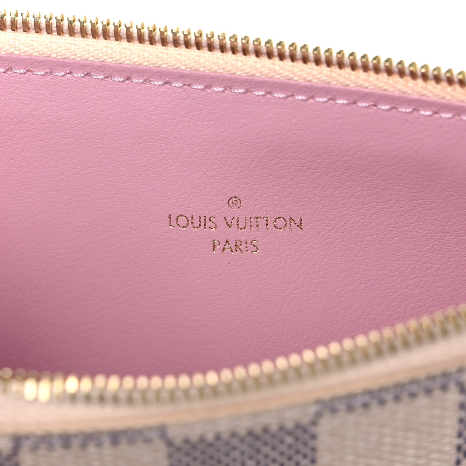 Louis Vuitton Damier Azur Pochette Felicie Chain Wallet Rose Ballerine 10 of 15