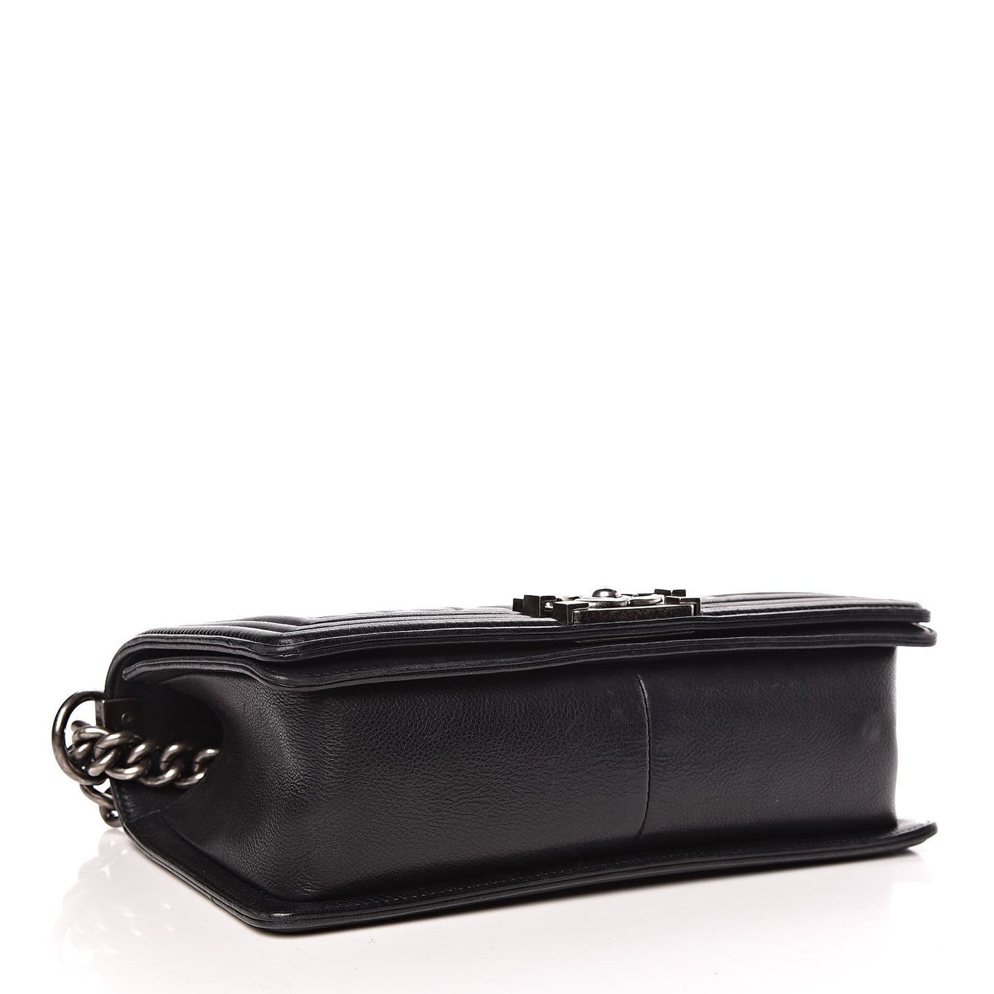 Calfskin Quilted Medium Boy Flap Black