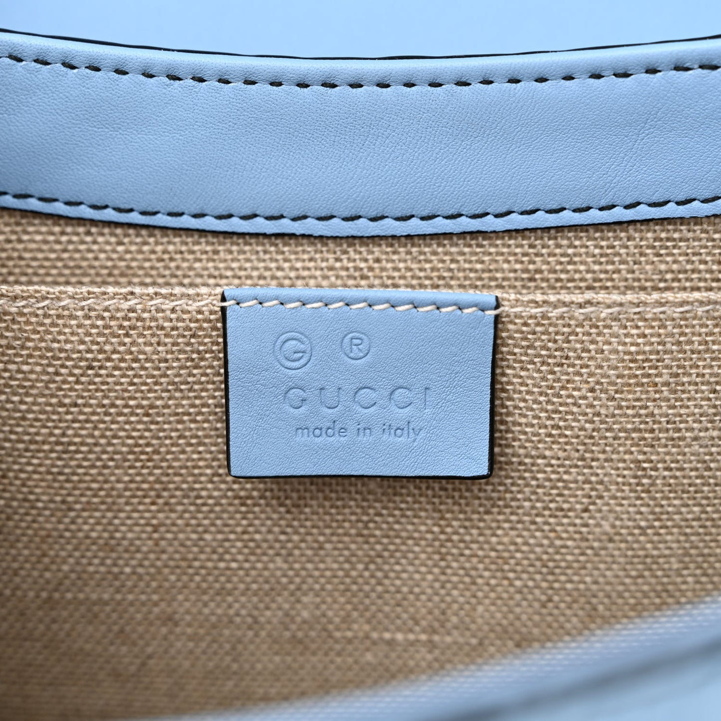 Microguccissima Medium Emily Chain Shoulder Bag Mineral Blue
