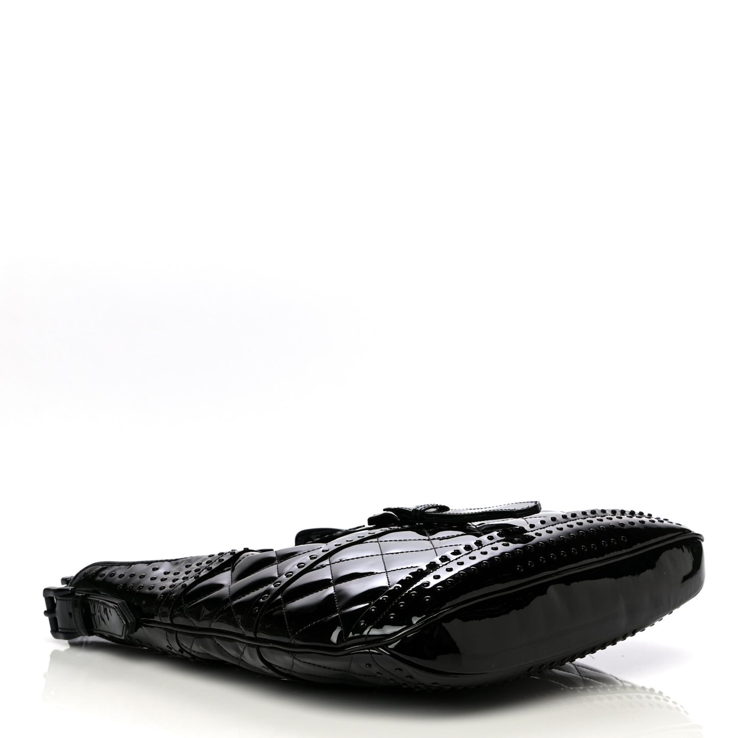 Patent Quilted Brook Hobo Black