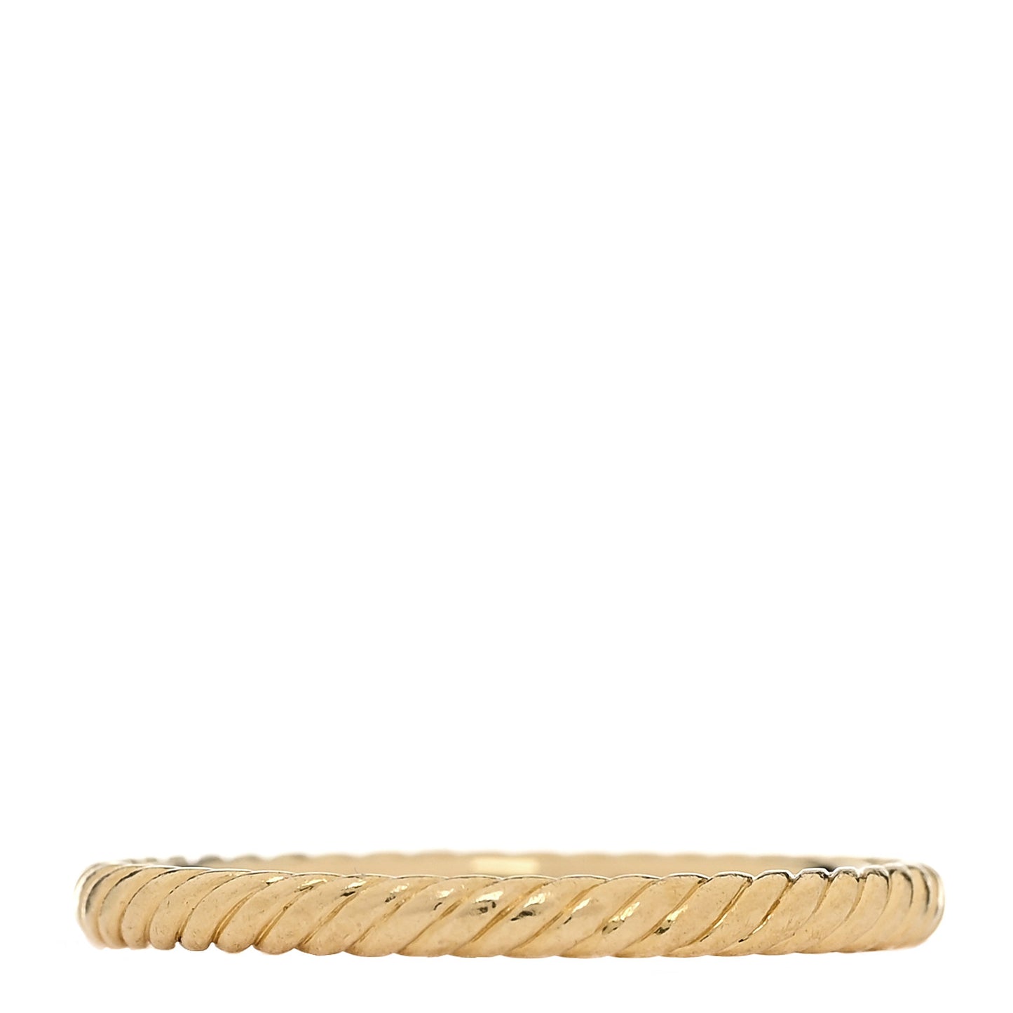 18K Yellow Gold 2mm Cable Collectibles Stack Ring 54 7