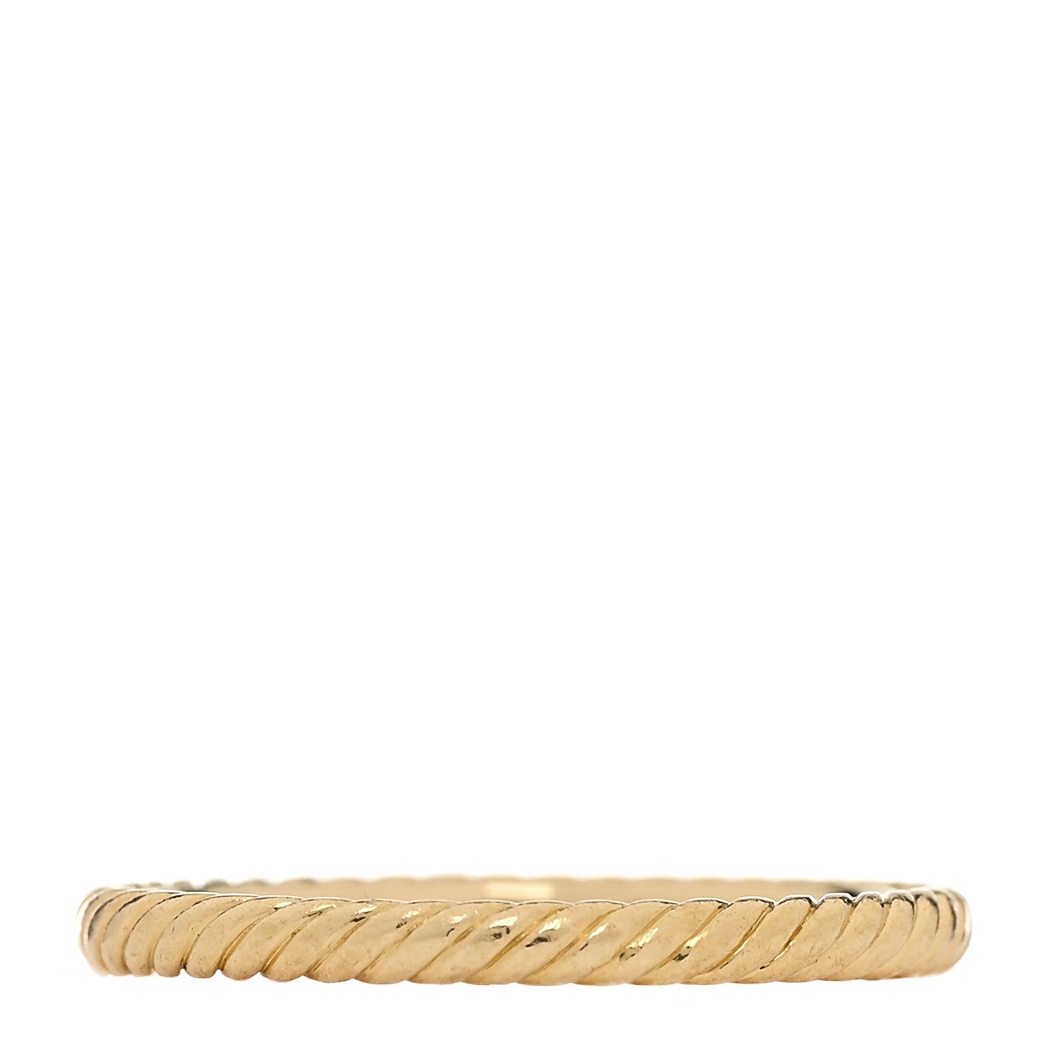 David Yurman 18K Yellow Gold 2mm Cable Collectibles Stack Ring 54 7 3 of 5