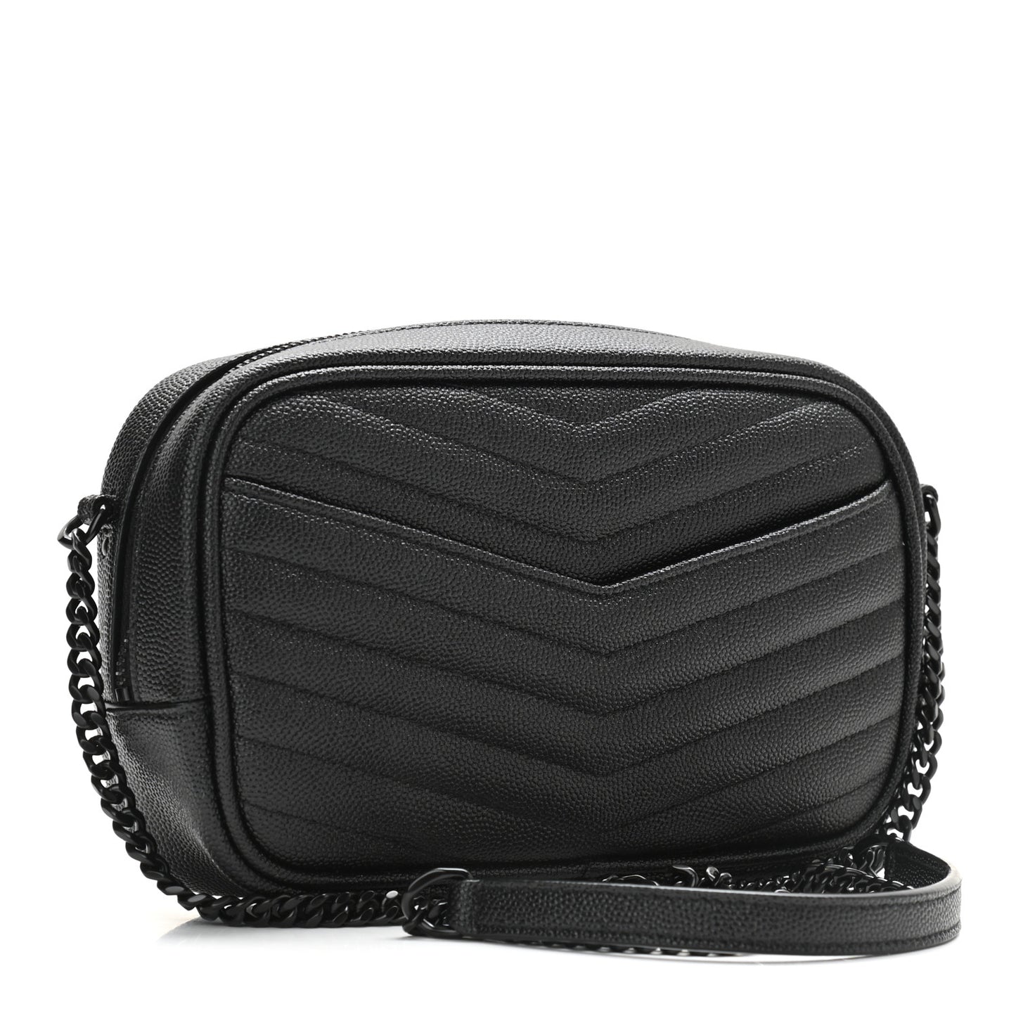 Grain De Poudre Matelasse Monogram Mini Lou Camera Bag Black