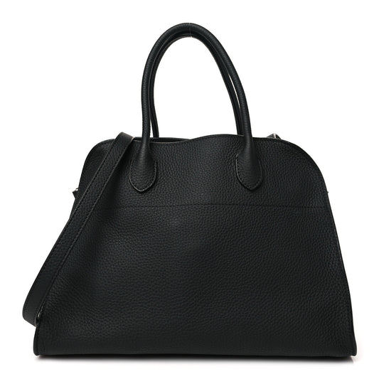 Matte Grained Calfskin Soft Margaux 12 Black