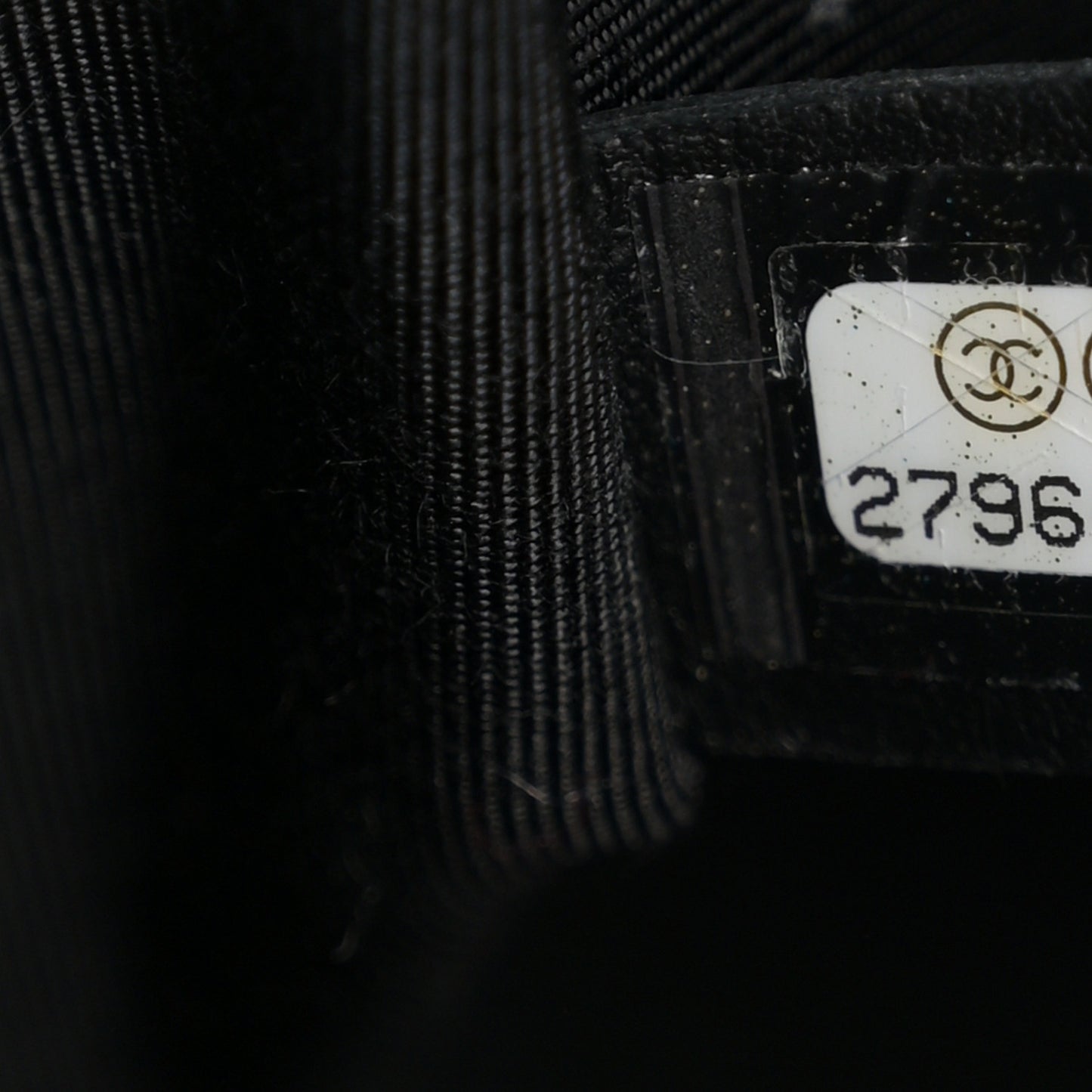 Calfskin Chevron Quilted Large Statement Flap Black