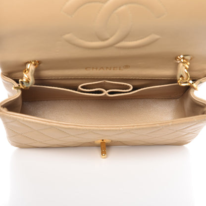 Chanel Lambskin Quilted Mini Flap Beige 5 of 11