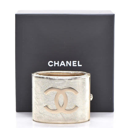 Chanel Metallic Lambskin CC Cuff Gold 7 of 7