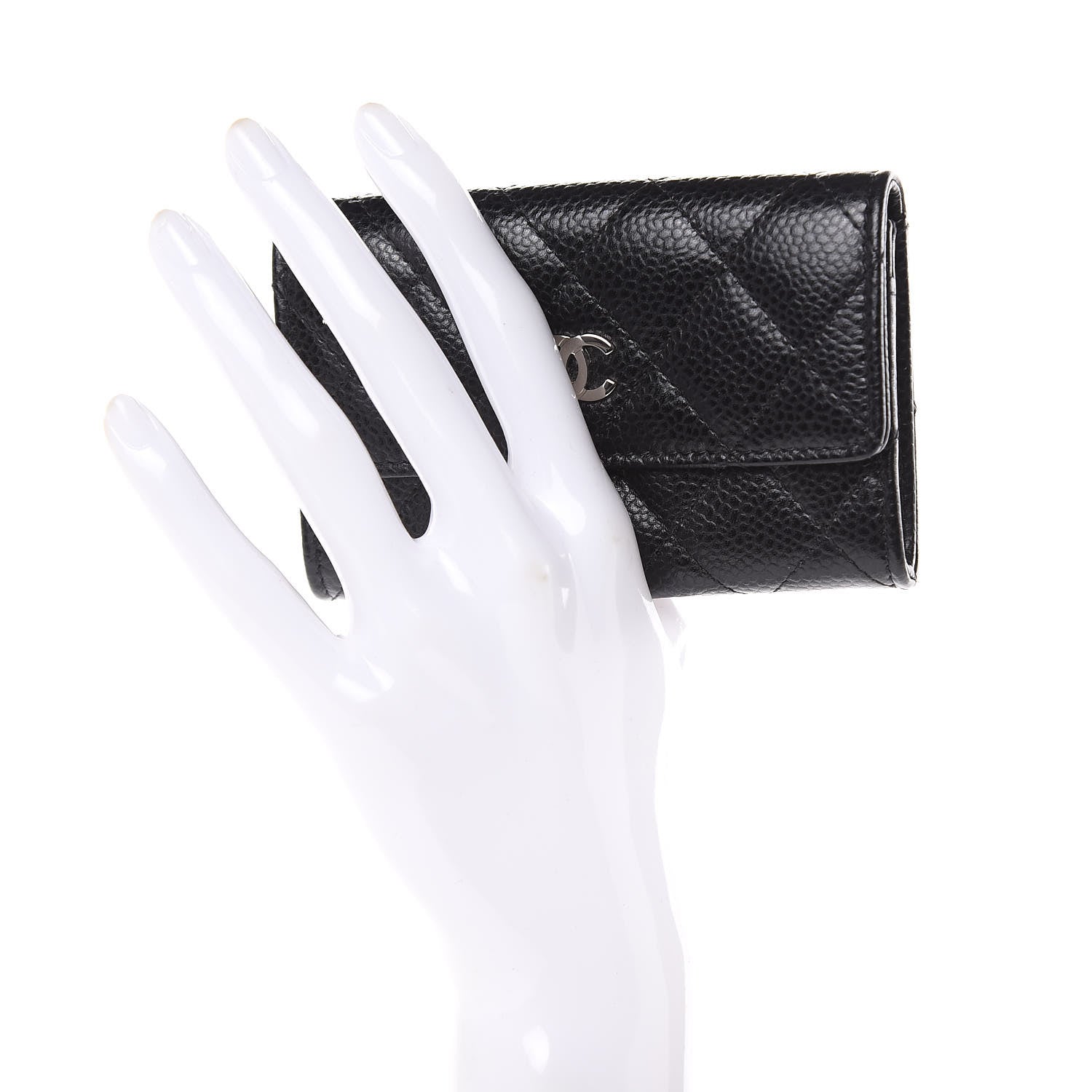 Chanel Caviar Quilted Flap Card Holder Black 2 of 7