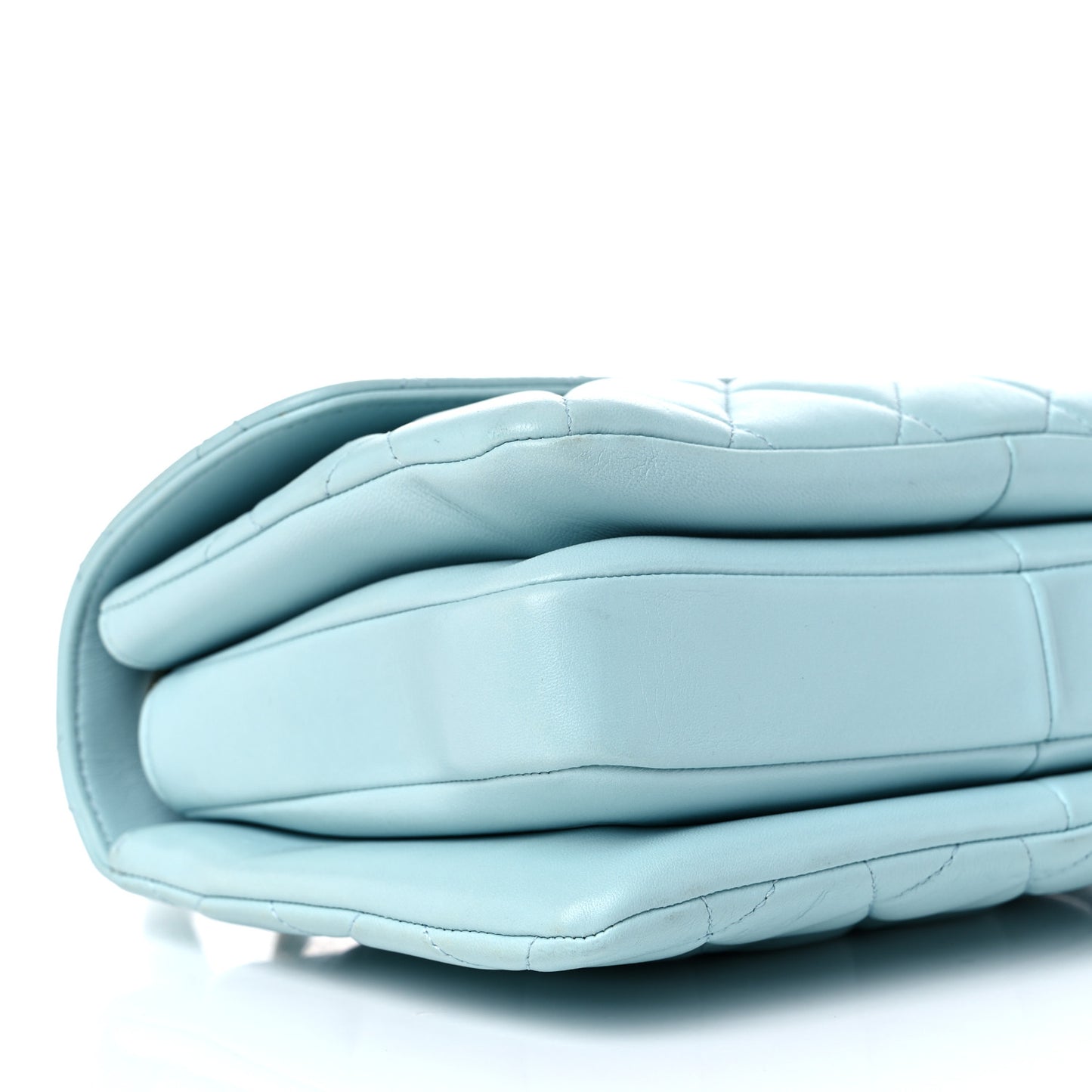 Lambskin Quilted Small Trendy CC Flap Dual Handle Bag Light Blue