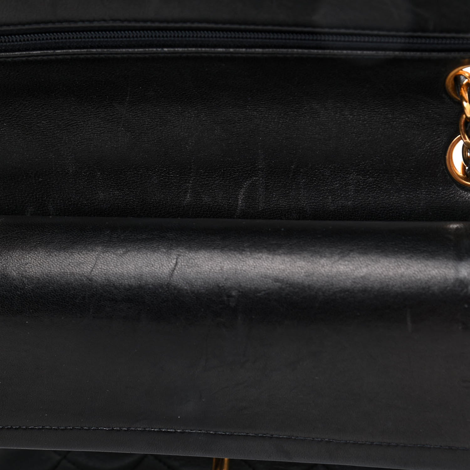 Chanel Lambskin Quilted Medium Double Flap Black 7 of 9