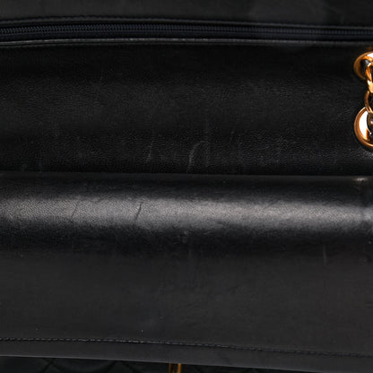 Chanel Lambskin Quilted Medium Double Flap Black 7 of 9