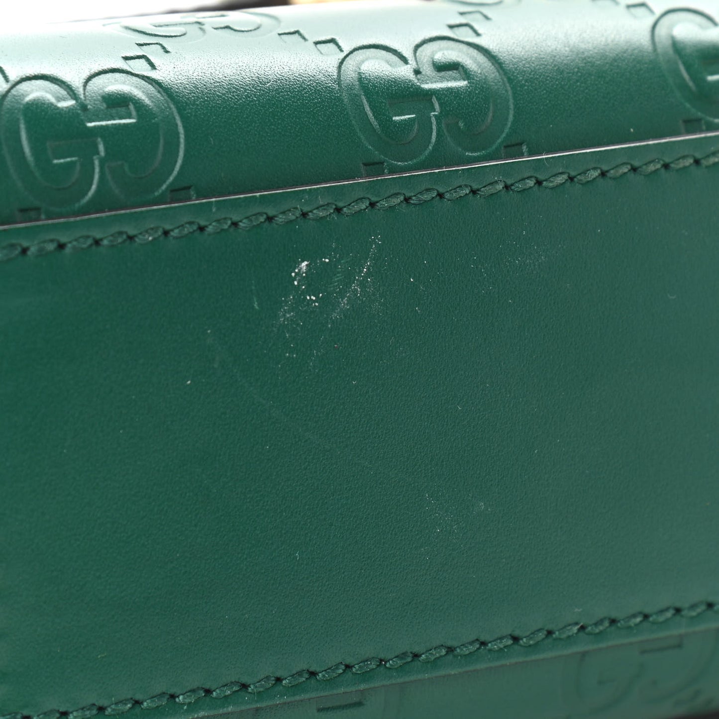 Guccissima Small Padlock Shoulder Bag Emerald